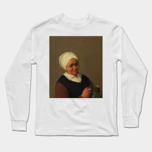 Bust of an Old Peasant Woman Holding a Jug by Adriaen van Ostade Long Sleeve T-Shirt